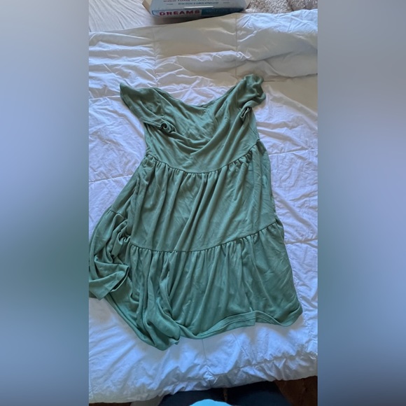 Brand new green cross over dress - Picture 2 of 2